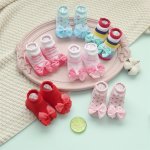 1PAIR Infant Baby Polka Dot Striped Socks Bowknot Flower Decor Toddler Socks For Boys And Girls