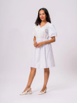 White Puff Sleeve Midi Dress - XL Assorted