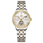 Skeleton Fully Automatic Mechanical Luminous Waterproof Ladies Watch