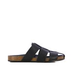 Leather Clog Sandals -blue