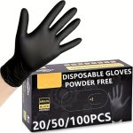 20 30 50 100PCS Disposable Nitrile Gloves Durable Household Cleaning Gloves Waterproof Gloves Suitable For Kitchens Cleaning Tat