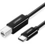 UGreen USBC-50446 Usb-c Male To USB 2.0 B Male Printer Cable 2M Black