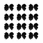 Deeka 12 Pcs 6" Big Hand-made Grosgrain Ribbon Hair Bow Alligator Clips Hair Accessories For Little Teen Toddler Girls - Black