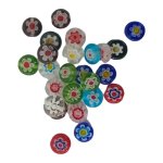 Millefiori Mosaic Glass Jewellery Beads 25 Pieces
