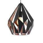 CARLTON Steel Pendant Light Black And Copper