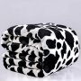 1PC Cow Printed Flannel Blanket Double-sided Blanket Gift Warm Soft Black And White Bed Blanket For Couch Bed Sofa Travelling Birthday Gift Air Conditioning Blanket