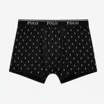 Polo Mens Reid All Over Print Knit Boxer In Black white - Black white 3XL