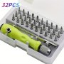 MINI Precision 32-IN-1 Screwdriver Set With Magnetic Bits For Smartphones Tablets Cameras - Ideal For Electronics Repair