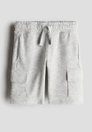 Cargo Sweatshirt Shorts - Light Grey Marl