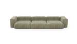 Three Module Sofa - Cord Velours - Khaki - 377CM X 136CM