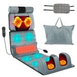Moclever Full Body Massage Mat With Heat Vibration Massage Pad For Back Neck Foot & Lumbar Support Foldable Cushion Mattress Wit