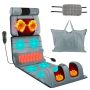 Moclever Full Body Massage Mat With Heat Vibration Massage Pad For Back Neck Foot & Lumbar Support Foldable Cushion Mattress With Timer & Ad