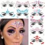 Sparkling Rhinestone Face Jewel Stickers - Multicolor Self-adhesive Crystal Gems For Makeup Eyes Body Diy Crafts - Glittering Diamond Tattoo Decals For Parties Festivals