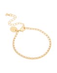 Goldair Gold Plated Cubic Zirconia Baguette & Chain Layered Bracelet