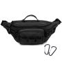 Nylon Waterproof Black Waist Bag