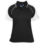 Ladies Toronto Golf Shirt - Black - Black 3XL