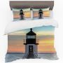 White Peer Lighthouse Duvet Cover Set Queen