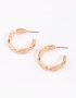 Goldair Gold Flat Chain Hoop Earrings