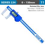 Dig. Caliper 150 Mm 0.04 Mm Acc. Outside Point 0.01 Mm Res. S steel AC134 006 11