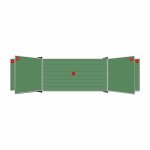 Parrot Educational Board Non-magnetic Chalkboard 1220 1210 – Chalk Lines 1 Side – Swing Leaf – Option B – ED6152