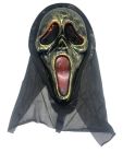 Antique Gold Scream Inspired With Veil Halloween Mask