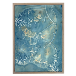 Botany Blue 11 Art Print - A3 Framed Canvas With Natural Wood Frame