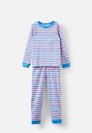 Cotton On Ava Long Sleeve Pyjama Set - Marian Stripe Fairy Pink deep Sea Blue