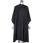 Salon Cape Black Crinkle Nylon Hook & Loop