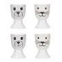 Cat And Dog Egg Cups Set Of 4