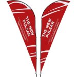 Legend 2M Sublimated Sharkfin Double-sided Flying Banner 1 Complete Unit