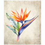 Fabric Paint Tote Strelitzia