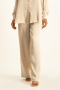 Carey Satin Pant - Stone - XS