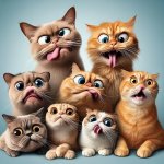5D Diy Diamond Painting Kit Cute Cartoon Cats Theme Round Acrylic Diamonds Full Drill Animal Craft Set For Beginners Home Decor