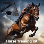 Premium Faux Leather Horse Riding Training Kit - Complete Set For Equestrianism & Dressage With Saddle Pad Leg Wraps And Accesso