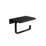 B Series - Toilet Roll Holder With Phone Shelf Blackened Brass