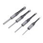 Square Drill Bits 4 Piece Set Hss Woodworking 1/4-1/2IN