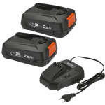 Gardena Double Battery Starter Set P4A - Includes Quick Charger And 2X2.5AH Battery