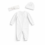 Baby Grow With Beanie And Bow Custom Design