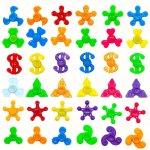 25PCS MINI Fidget Spinners Plastic Gyro Educational Toys Multi-shape Sensory Hand Fingertip Toys - Party Gifts Goody Bag Fillers