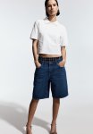 Low Denim Shorts - Denim Blue
