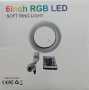 6 Inch Hubbly Rgb Ring Light With Full Colour Controls