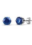 DESTINY Birthstone September sapphire Earrings With Swarovski Crystals In A Macaroon Case