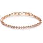Tennis Bracelet With Swarovski Vintagerose Crystal Rosegold