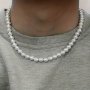 Elegant Unisex Faux Pearl Necklace Fashion Simplistic Luxury Style Imitation Pearl Jewelry Versatile For Spring/Summer Retro & Minimalist Design Ideal For Vacation And Everyday Wear