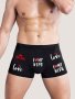 1PC Men's Boxer Briefs 5 Patterns Printed Breathable Comfy Boxer Trunks Elastic Sports Shorts Men's Casual Underwear Daily Wear