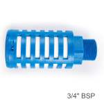 AirCraft Plastic Breather Silencer 3 4' M Blue