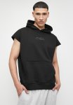 Style Republic Oversize Fashion Print Text Pullover Hoodie - Black