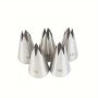 5 Pack Stainless Steel Icing Piping Nozzles Set 1M Open Star Tips For Cake Decorating Cupcake Design Pastry Baking Tools Kitchen Gadgets For Desserts And Cookies