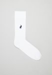 Polo Plain Logo Sock - White