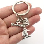 2024 Graduate Charm Keychain Preppy Keyring Simple Stylish Keepsake Perfect Gift For Grads